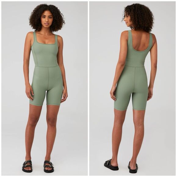 Anthropologie Varley Sherwood All In One Jumpsuit Green Size Medium Activewear - Picture 1 of 9